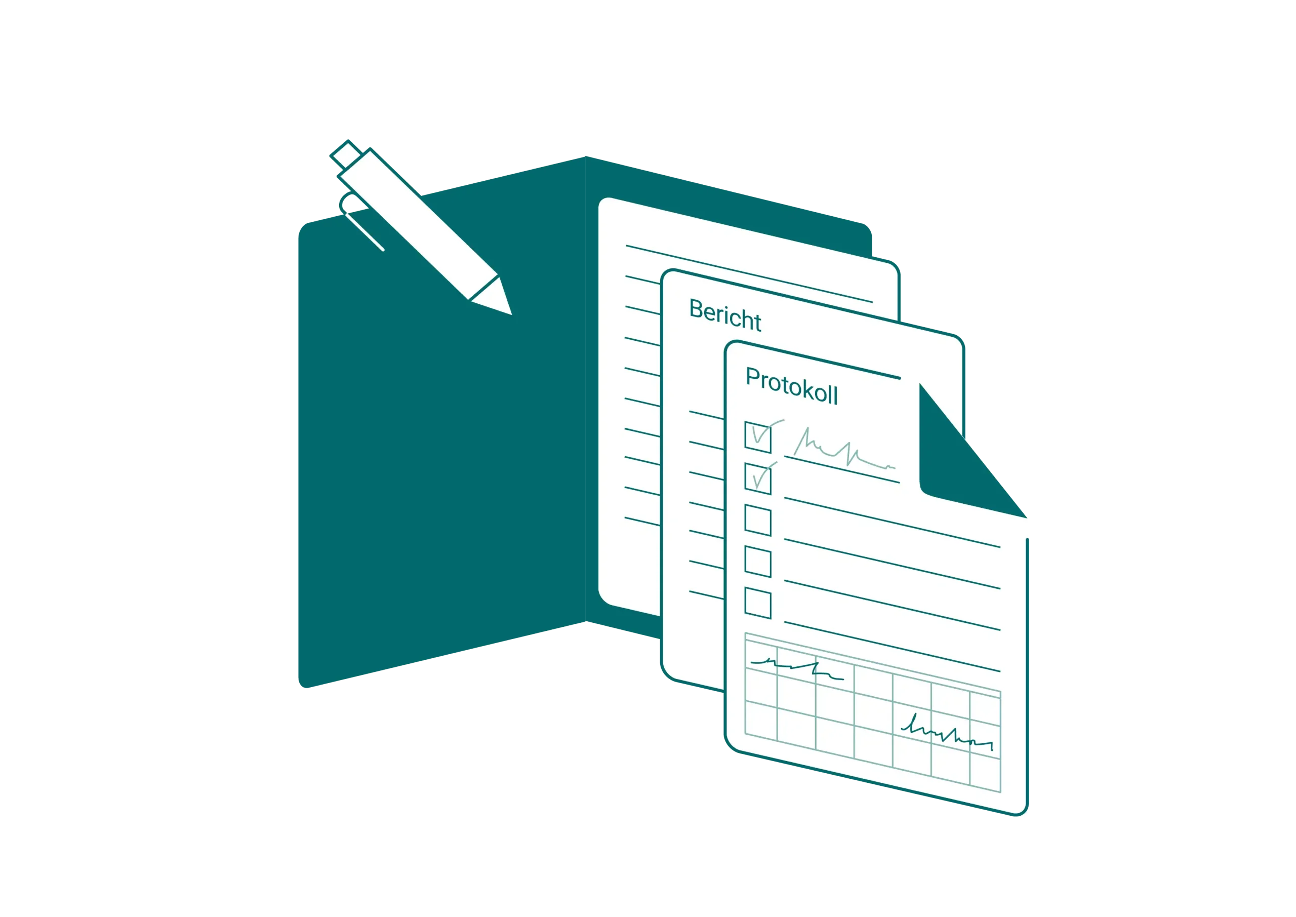 Arbeit mit Papierprotokollen und Formularen